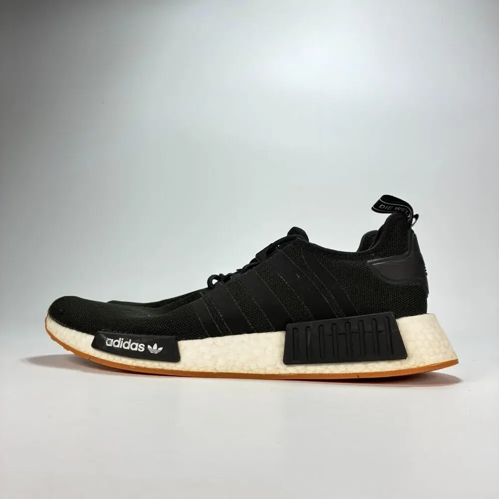 Adidas NMD_R1 Black Gum Casual Lifestyle Sneakers Shoes GZ9257 Men's Size 12